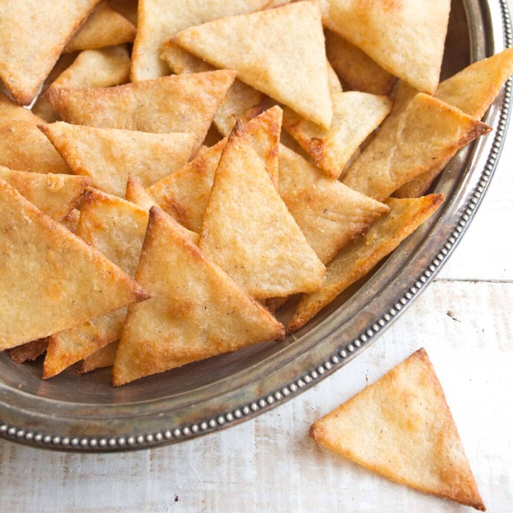 Low Carb Tortilla Chips Made with Burrito Shells